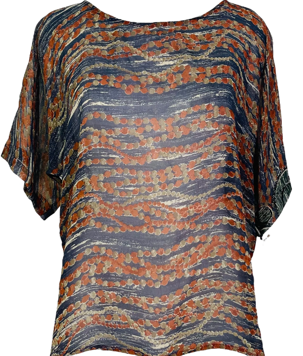 sariKNOTsari Avatar Pure Silk Side Slit Top