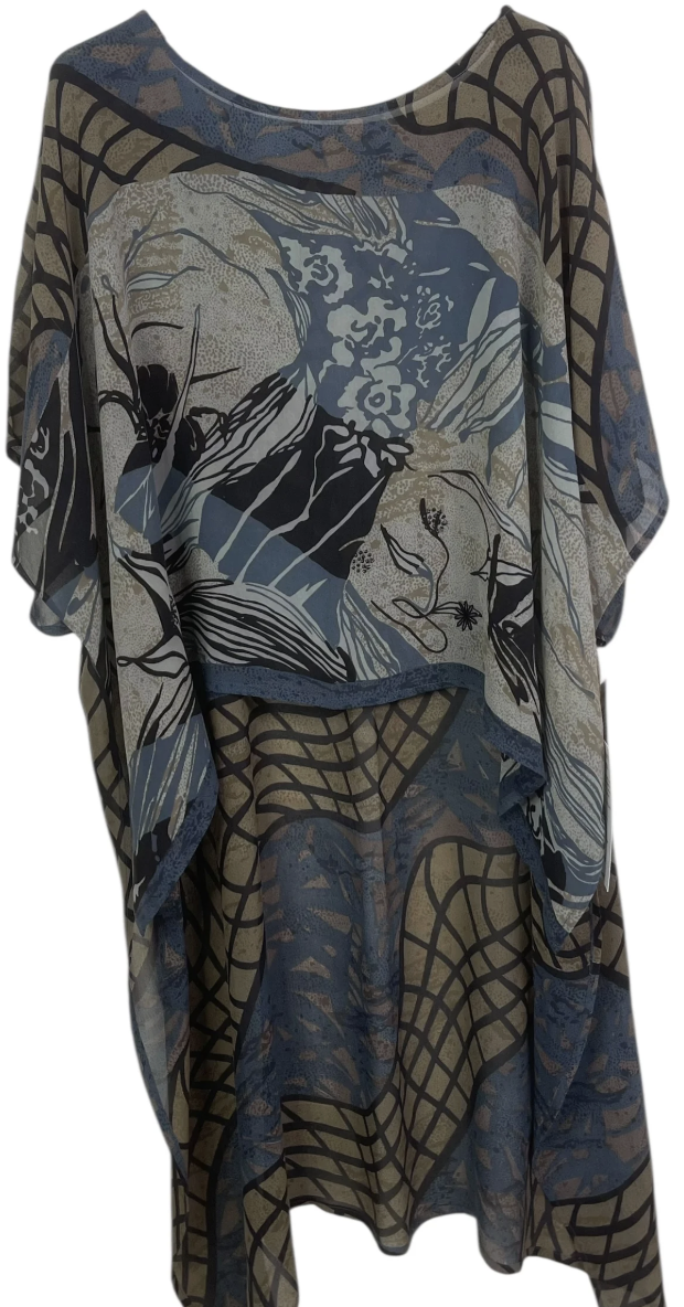 sariKNOTsari Avatar Pure Silk Hi-Lo Top