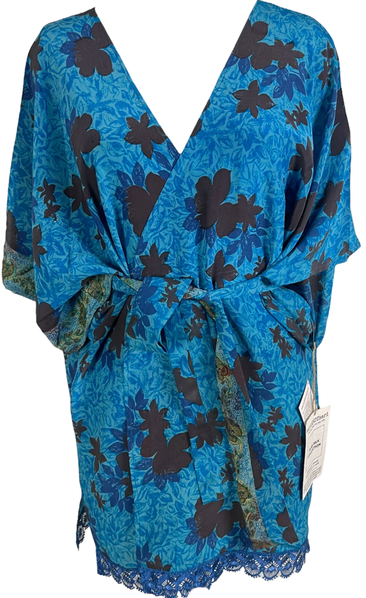 sariKNOTsari Avatar Pure Silk Kimono Sleeved JACKET with Belt