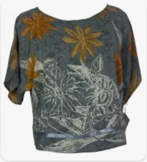sariKNOTsari Avatar Pure Silk Boxy Top