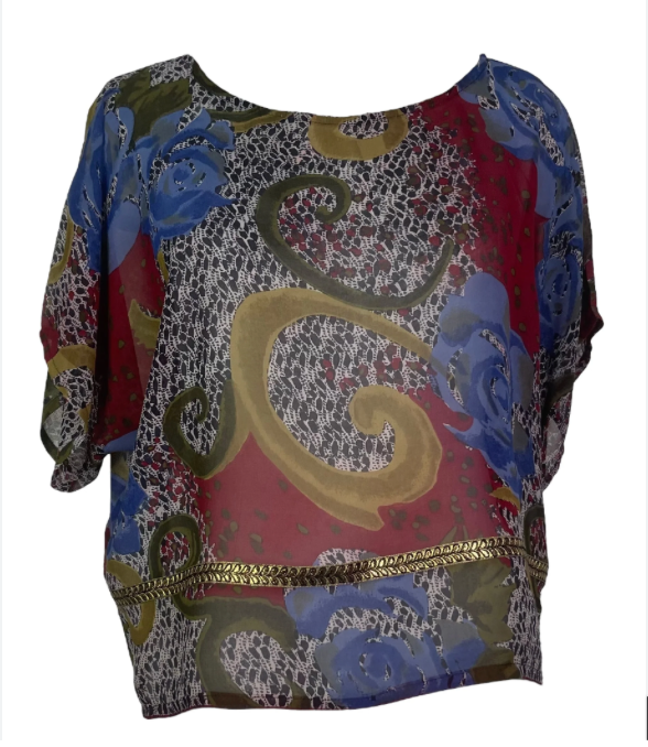 sariKNOTsari Avatar Pure Silk Boxy Top