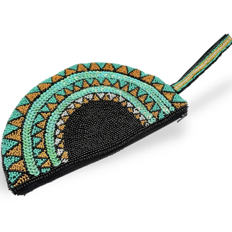 Dandarah - Half Moon Handbeaded Wristlet