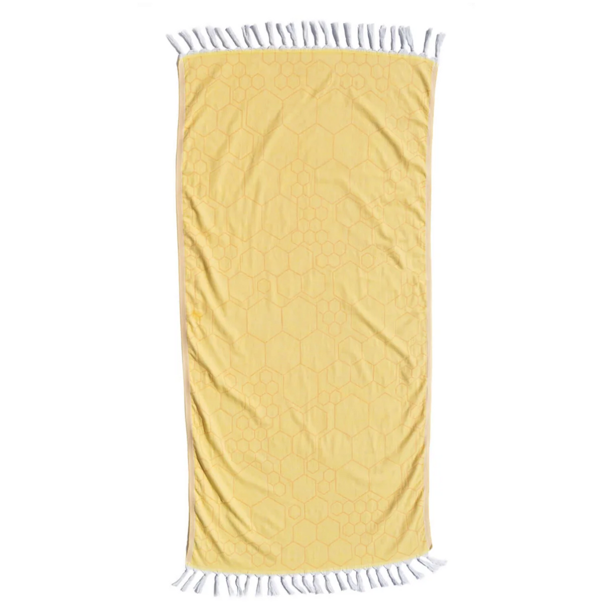 Pomp & Sass Turkish BODY Towel - Honeycomb in Yellow + Orange