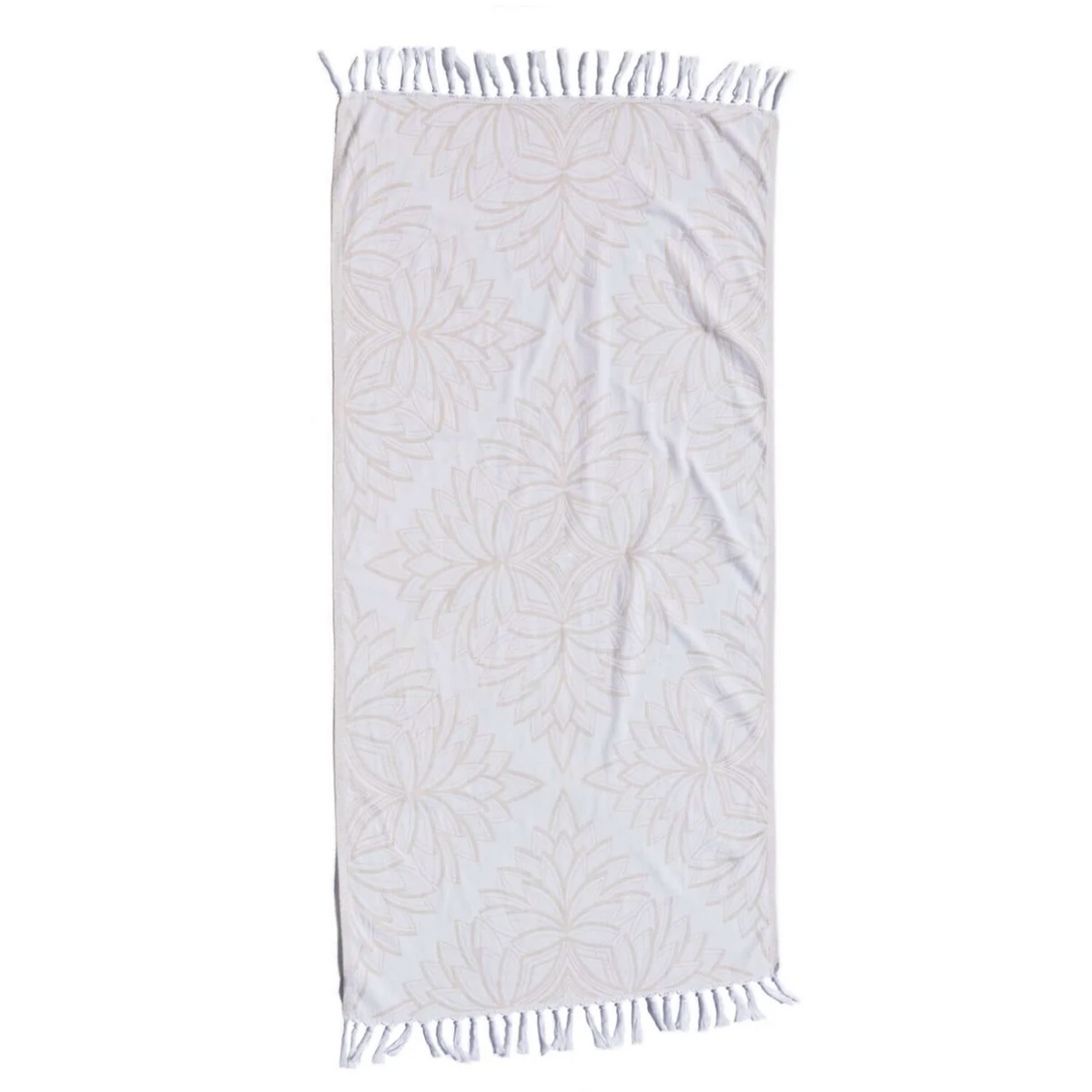 Pomp & Sass Turkish BODY Towel - Horona Oat/White