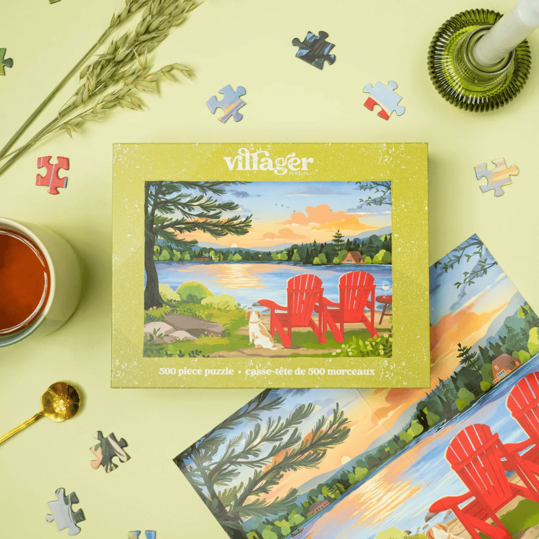 Villager Puzzles - COTTAGE COUNTRY 500-Piece Puzzle for Adults, Designed in Canada by Nicolle Lalonde