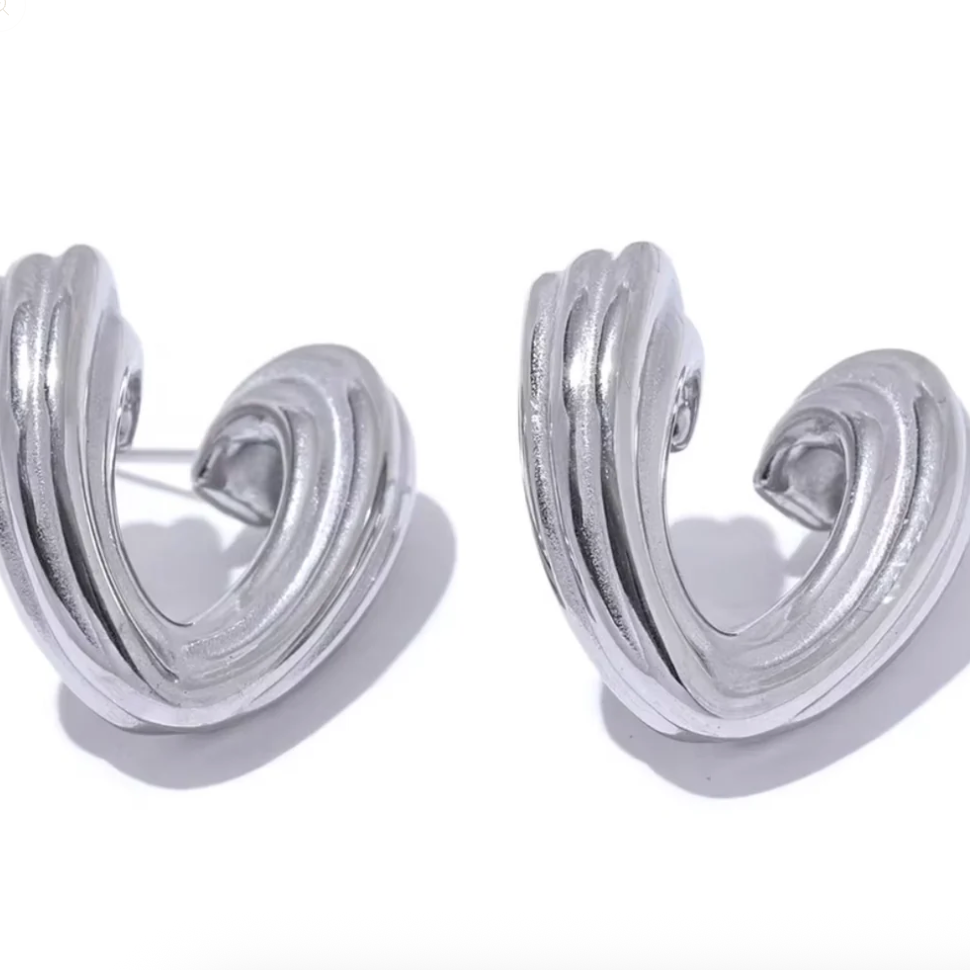 Sunbalm Jewelry - TEXTURED HEART Earrings