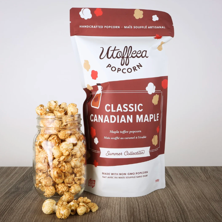 UTOFFEEA Canadian Maple Toffee Popcorn