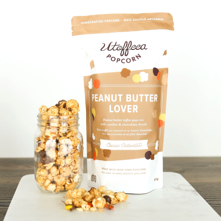 UTOFFEEA Peanut Butter Lover Toffee Popcorn