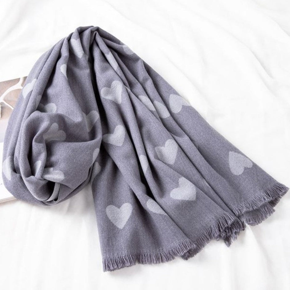 BAZ Heart Blanket Scarf