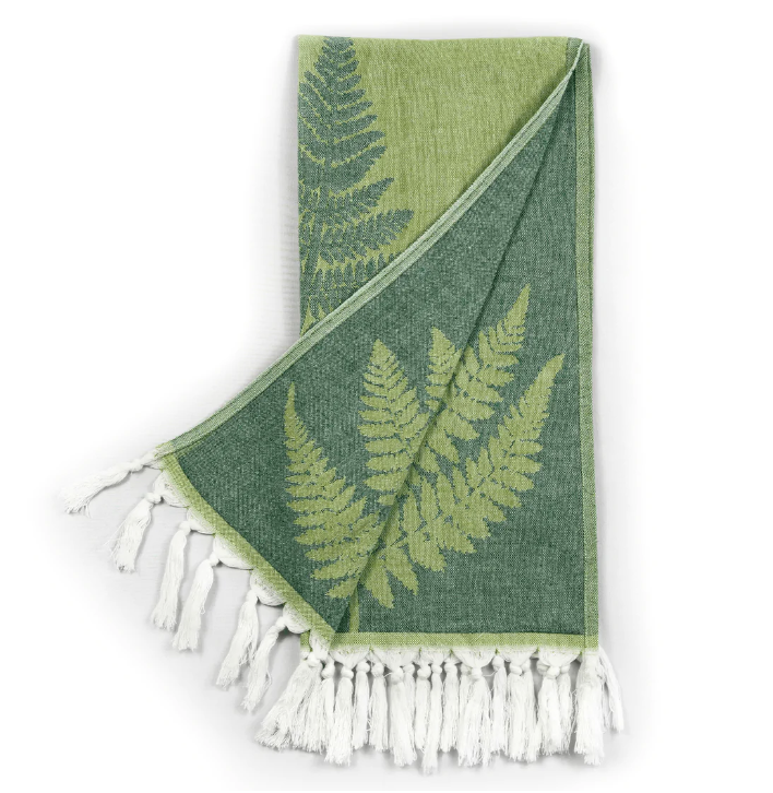Pomp & Sass Turkish Hand Towel - Fern Green