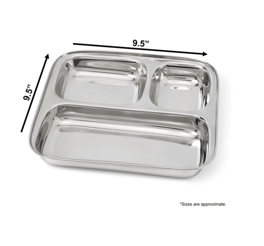 Dalcini Stainless 3-Section Plate