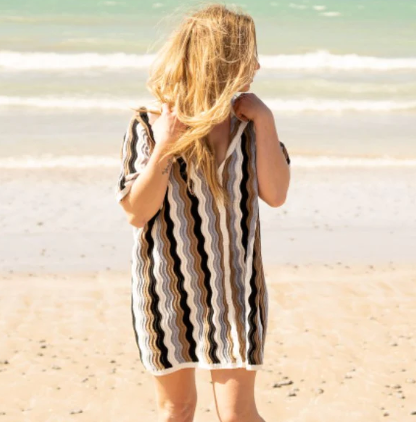 Canoe & Lake Tides Beach Cover Up Knit Dress