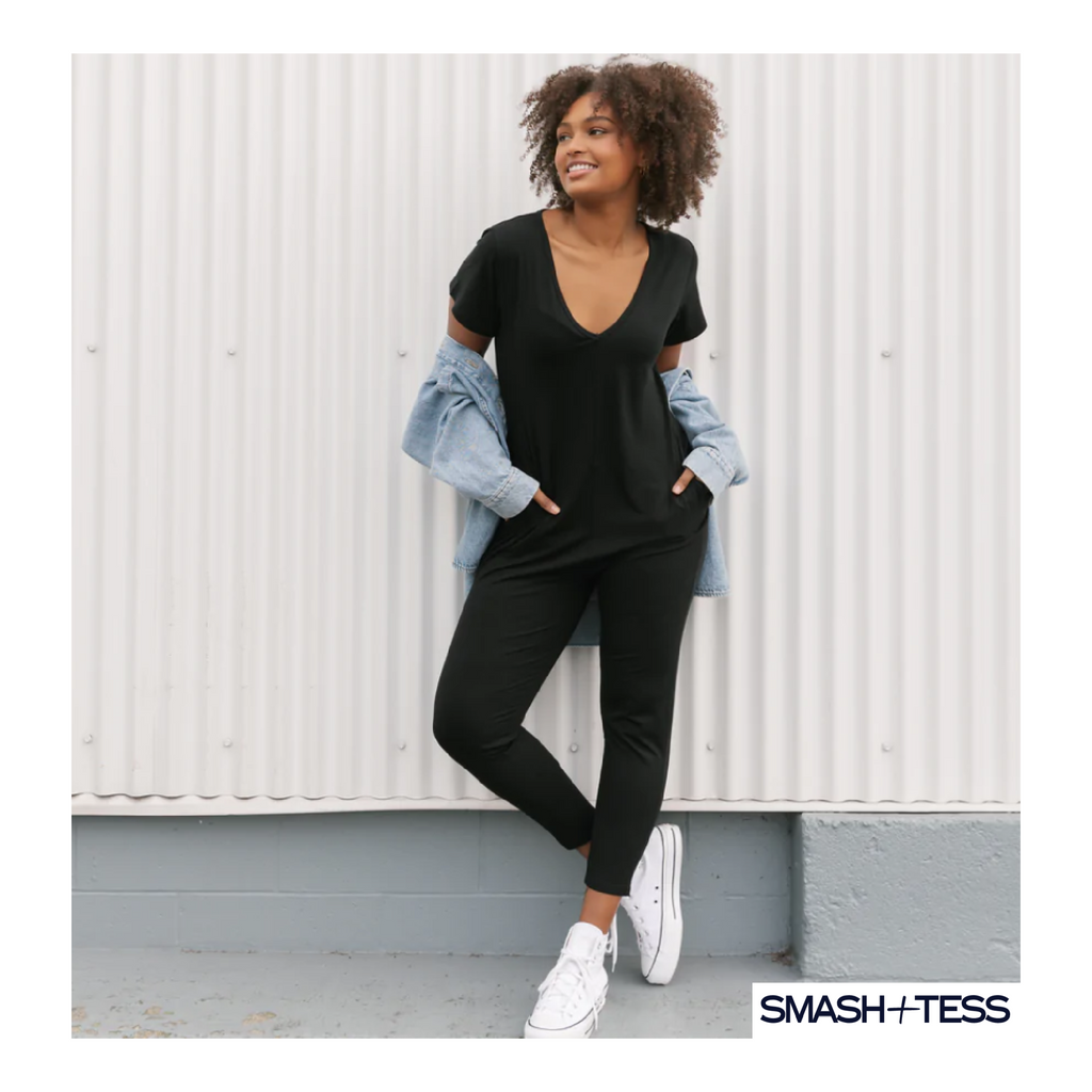 Shop Smash + Tess - Shorty Romper - Black